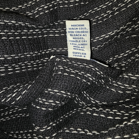 Arizona Jean Company Black and White Striped Casual Shirt - Picture 11 of 12